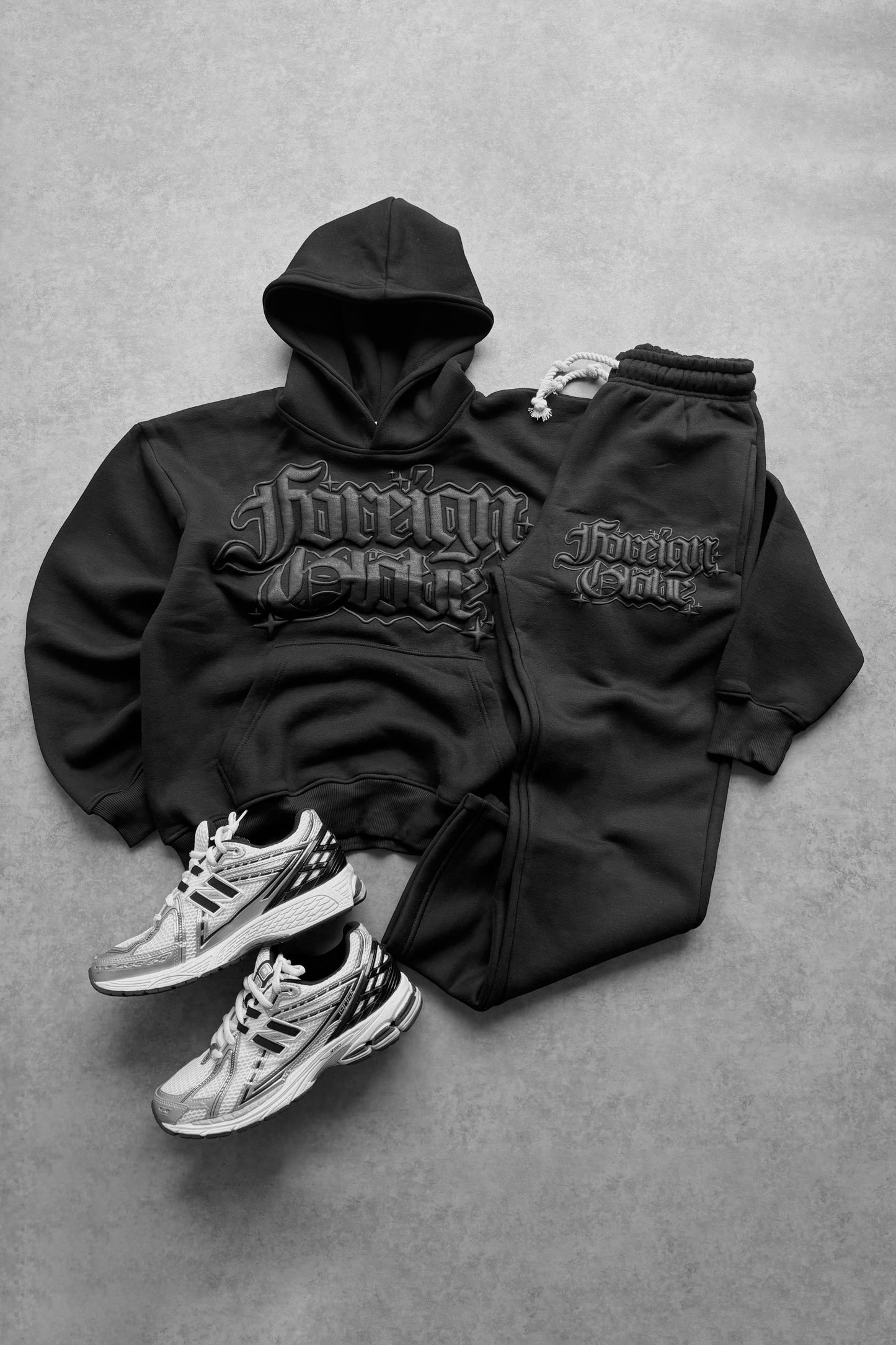 Triple Black Puff Tracksuit