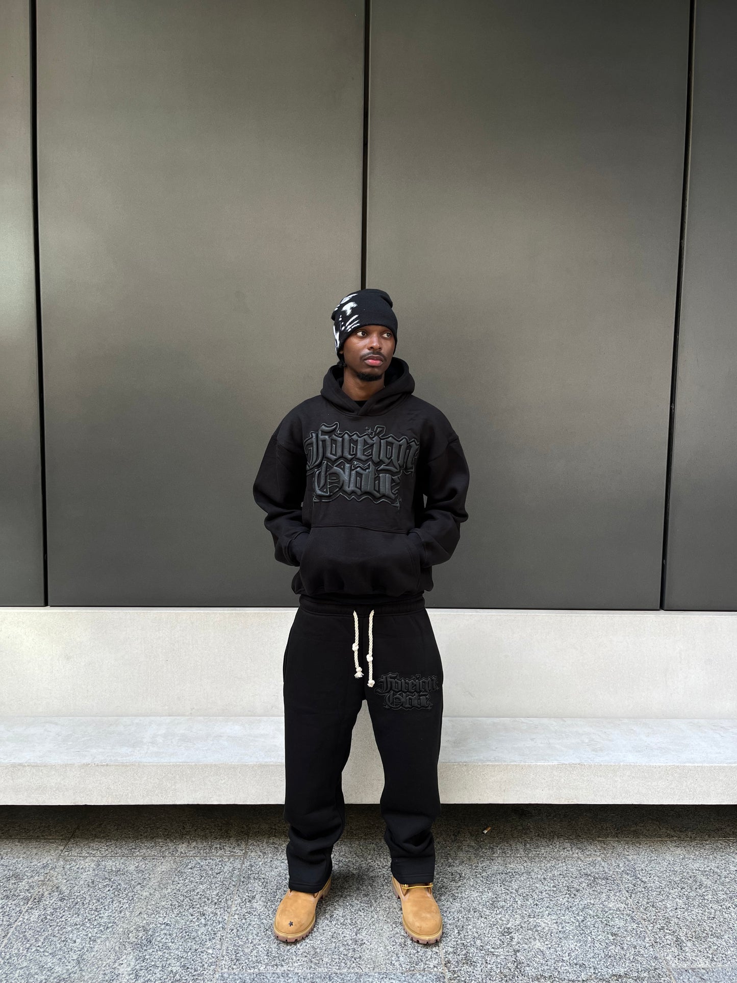 Triple Black Puff Tracksuit