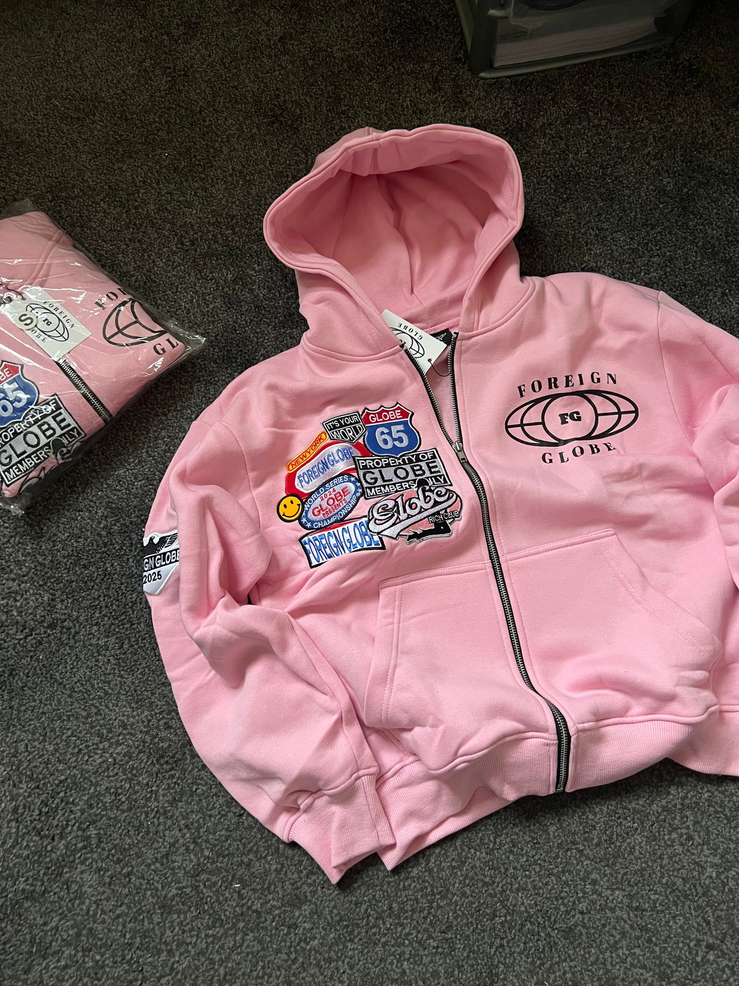 FG Pink Patch Zip Hoodie
