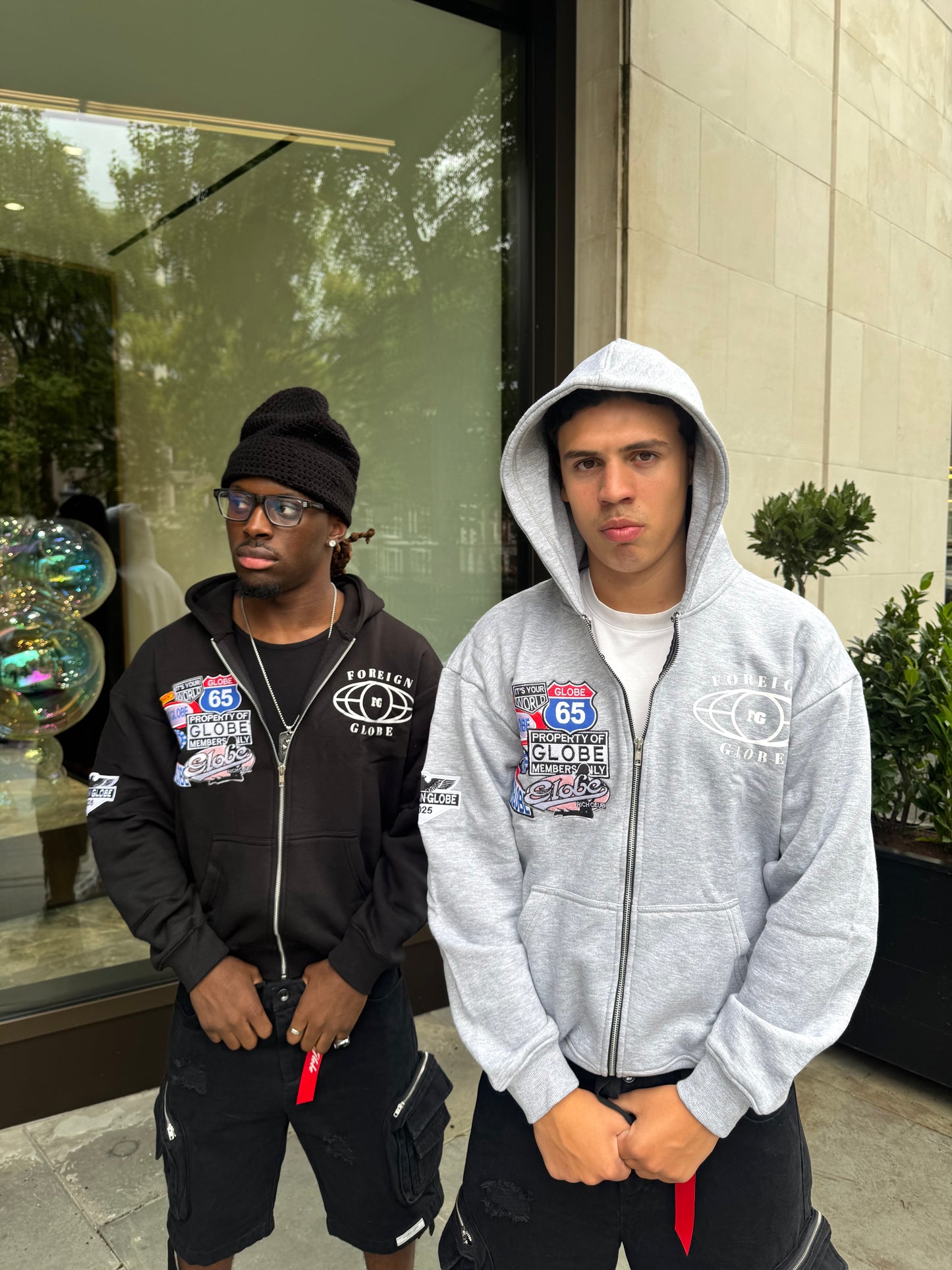 FG Black Patch Zip Hoodie