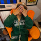 Army Green Y2k Zipup Tracksuit