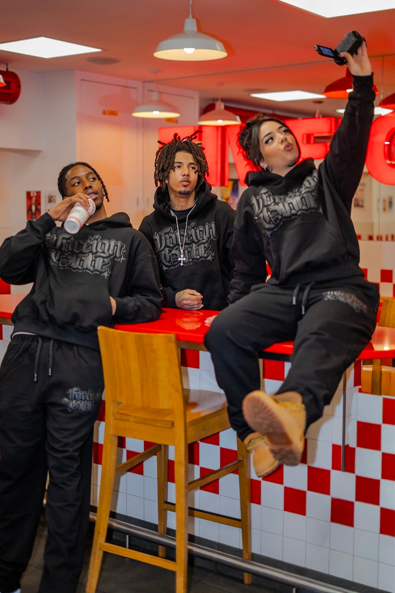 Triple Black Puff Tracksuit