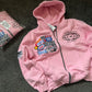 FG Pink Patch Zip Hoodie