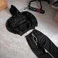 Triple Black Puff Tracksuit