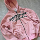 Pink y2k zip hoodie