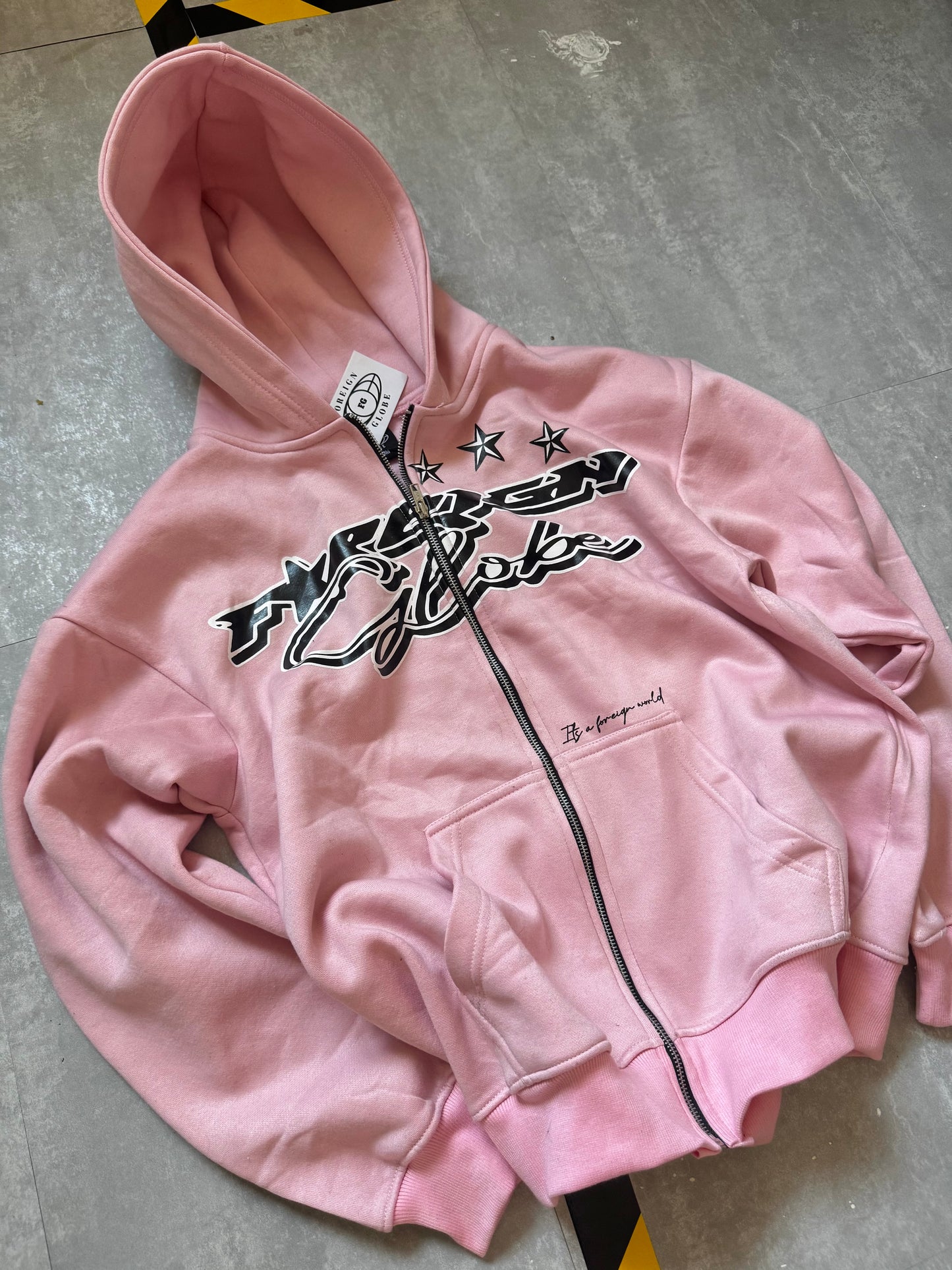 Pink y2k zip hoodie