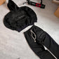 Triple Black Puff Tracksuit