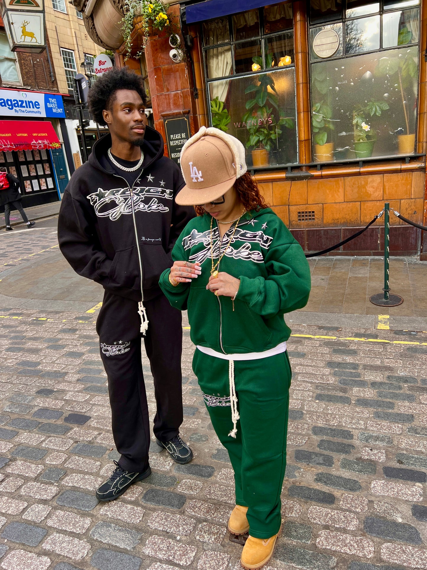 Army Green Y2k Zipup Tracksuit