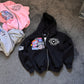 FG Black Patch Zip Hoodie