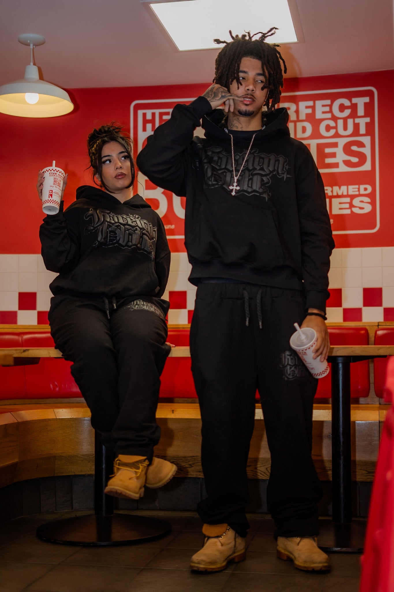 Triple Black Puff Tracksuit